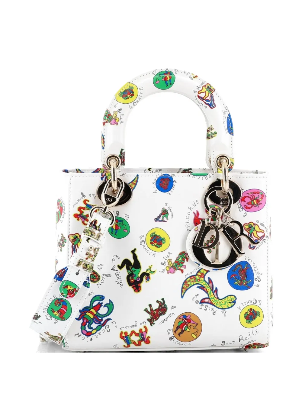 Christian Dior Pre-Owned My ABCDior Lady Dior Bag Printed Leather Small satchel - Multicolore