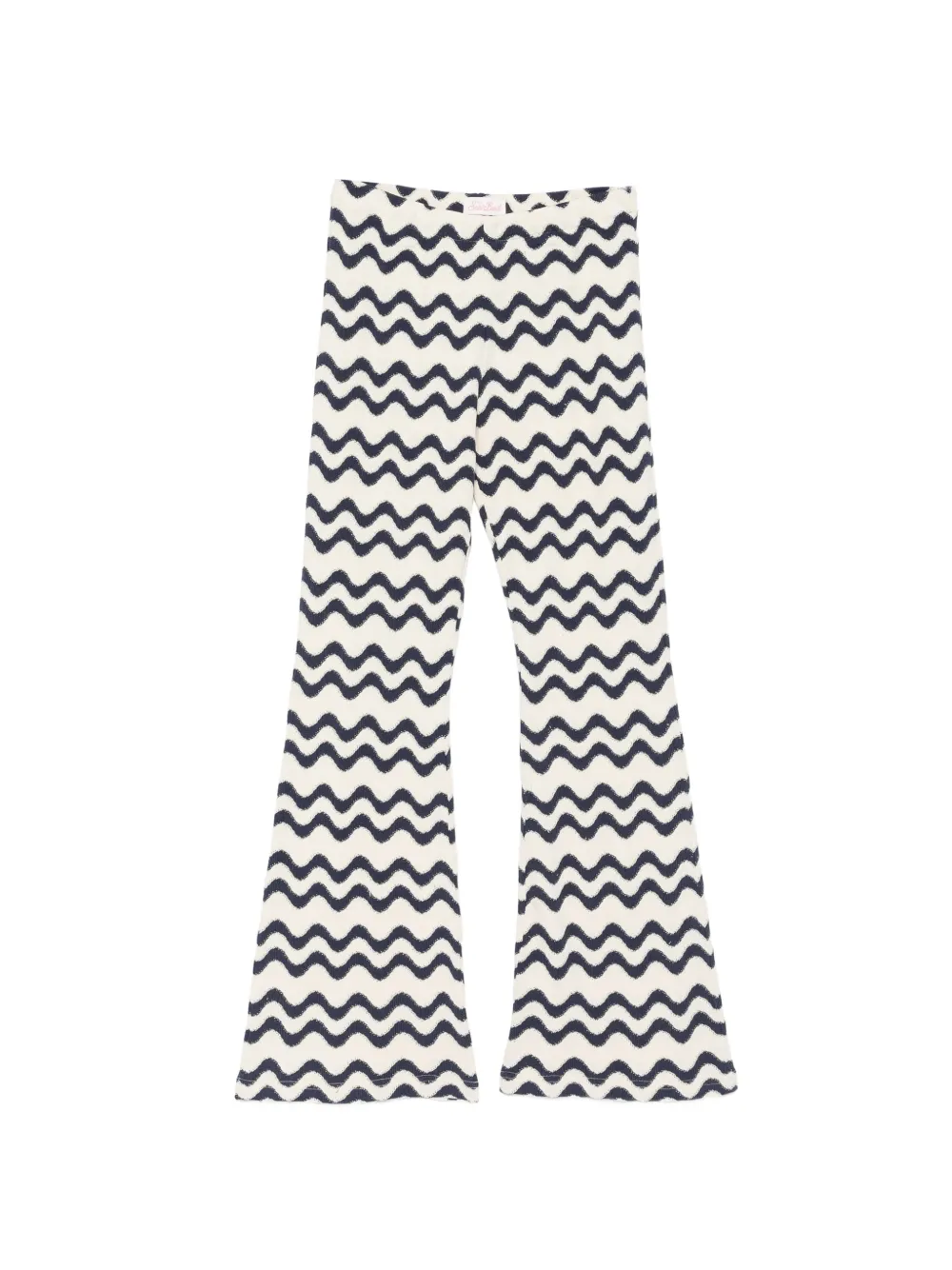 MC2 Saint Barth Kids Gwenda zigzag-print flared trousers - Toni neutri
