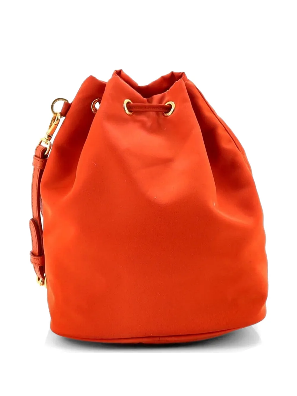  Prada Pre-owned Bolso Bombonera Drawstring Tessuto Pequeño - Naranja 