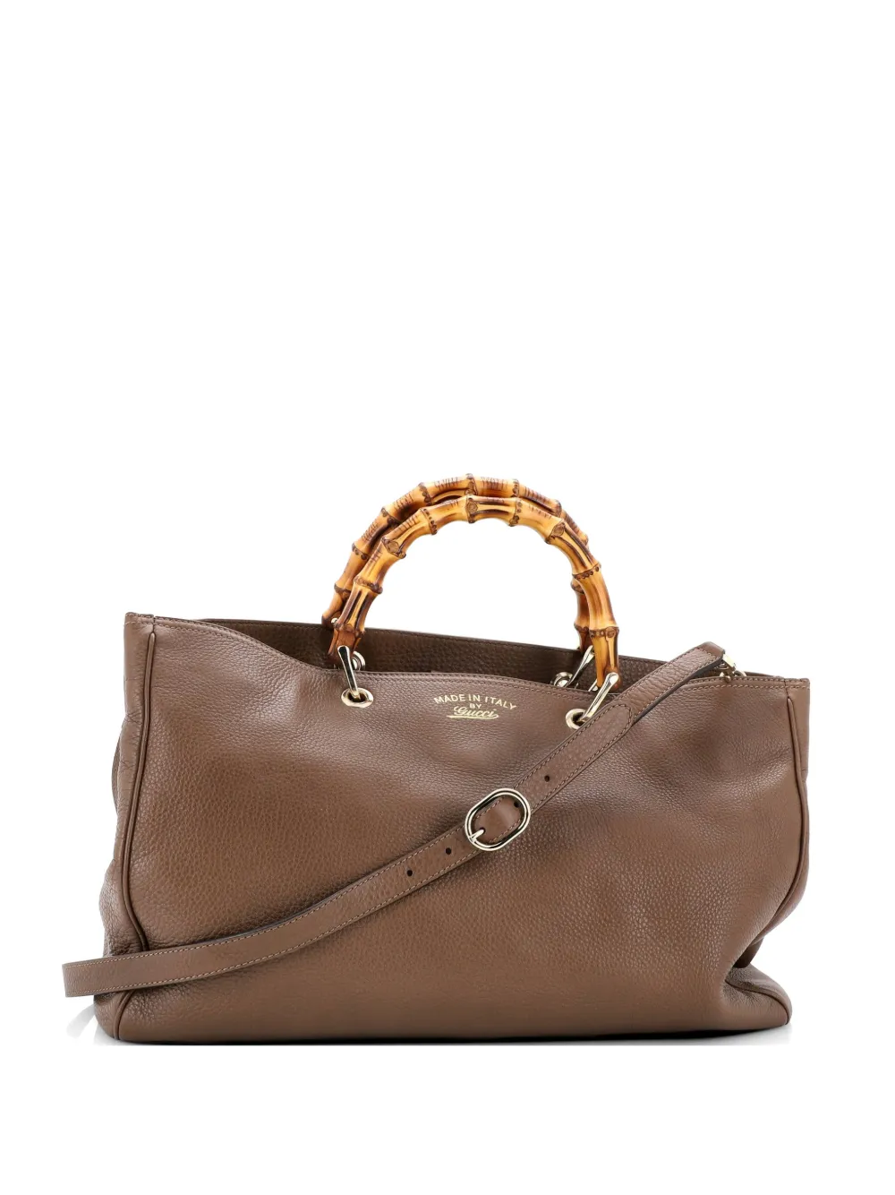 Gucci Pre-Owned Bamboo Shopper Leather Large tote bag - Marrone