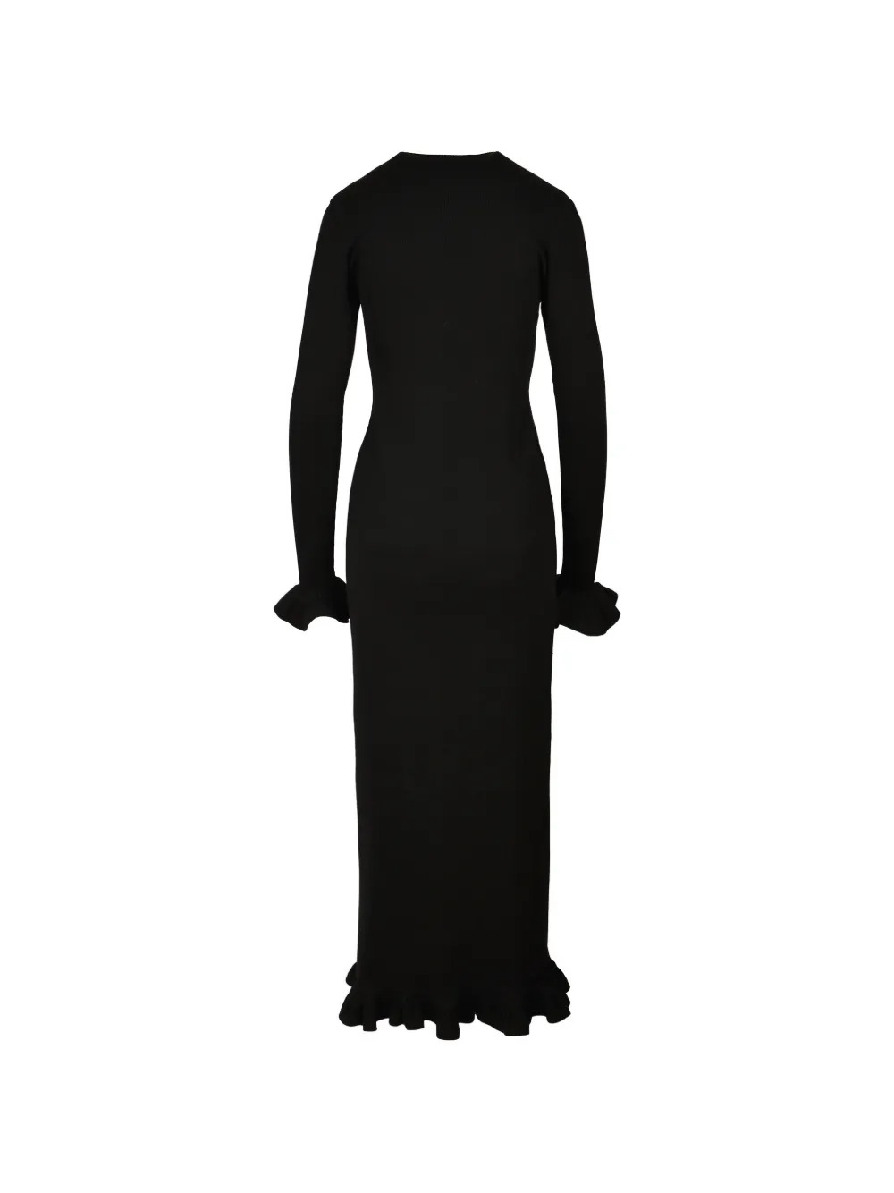 Ioana Ciolacu Daffodil maxi-jurk met ruches Zwart