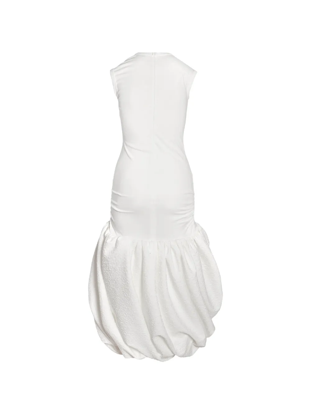 Ioana Ciolacu Geribbelde midi-jurk Wit