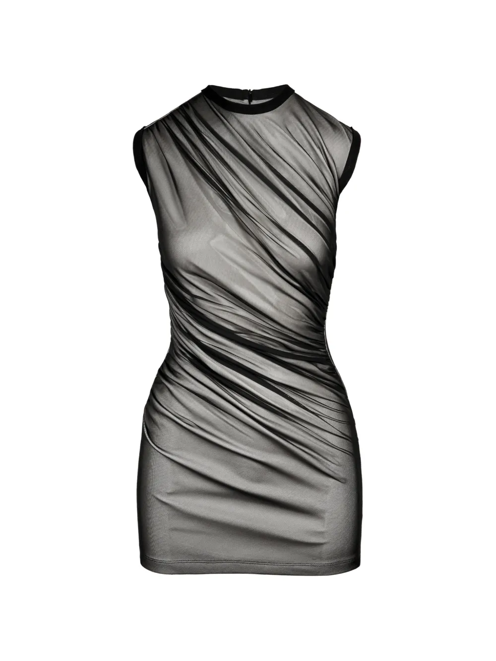 Ioana Ciolacu swirl ruched mini dress - Nero