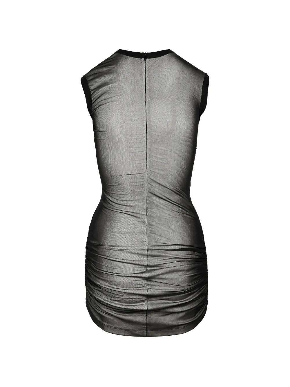 Ioana Ciolacu Swirl mini-jurk met ruches Zwart