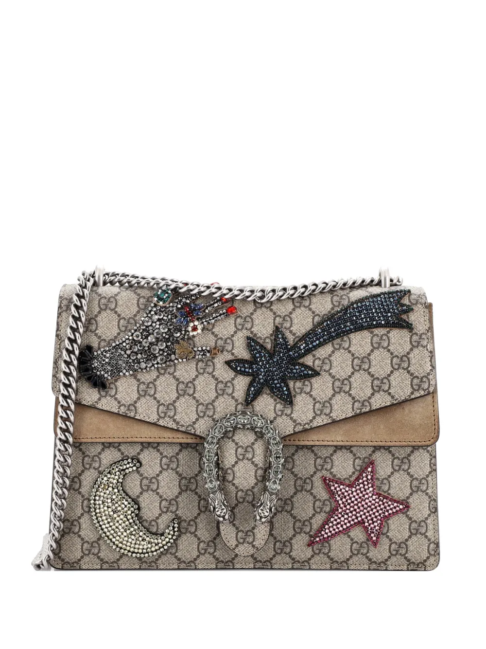Gucci Pre-Owned Dionysus Bag Embellished GG Coated Canvas Medium shoulder bag - Marrone
