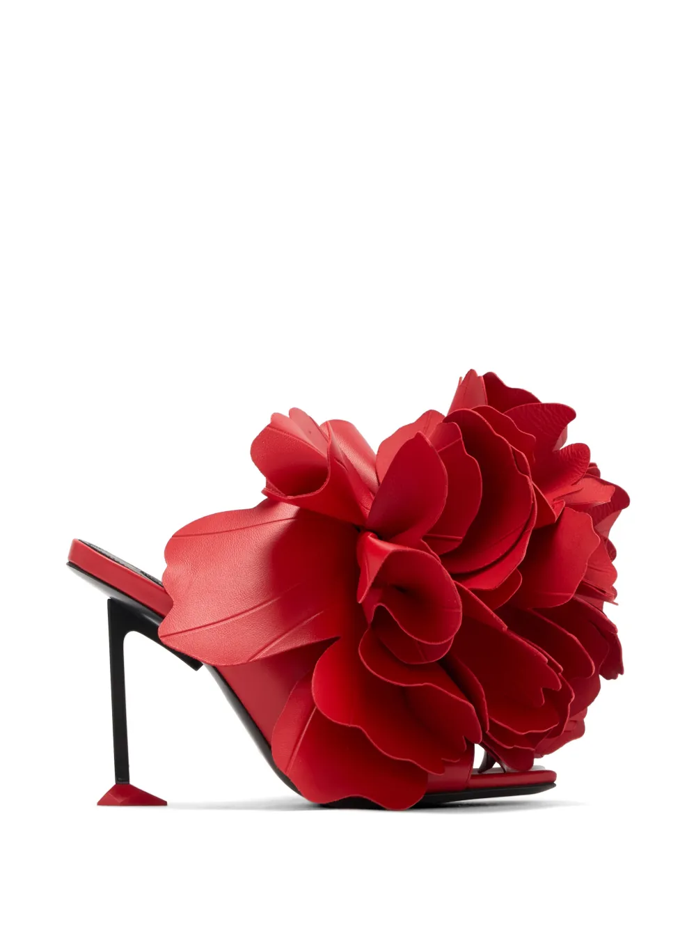 Givenchy Boudoir floral-appliqué leather heeled sandals - Rot