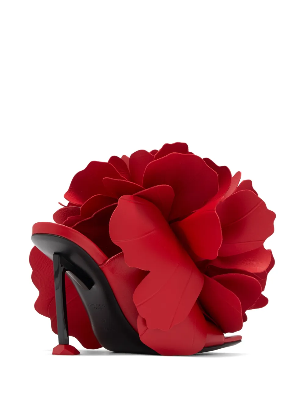Givenchy Boudoir floral-appliqué leather heeled sandals Rood