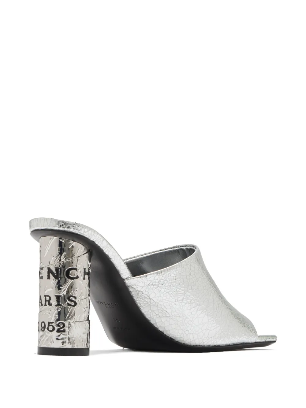 Givenchy Tape logo-print heeled sandals Zilver