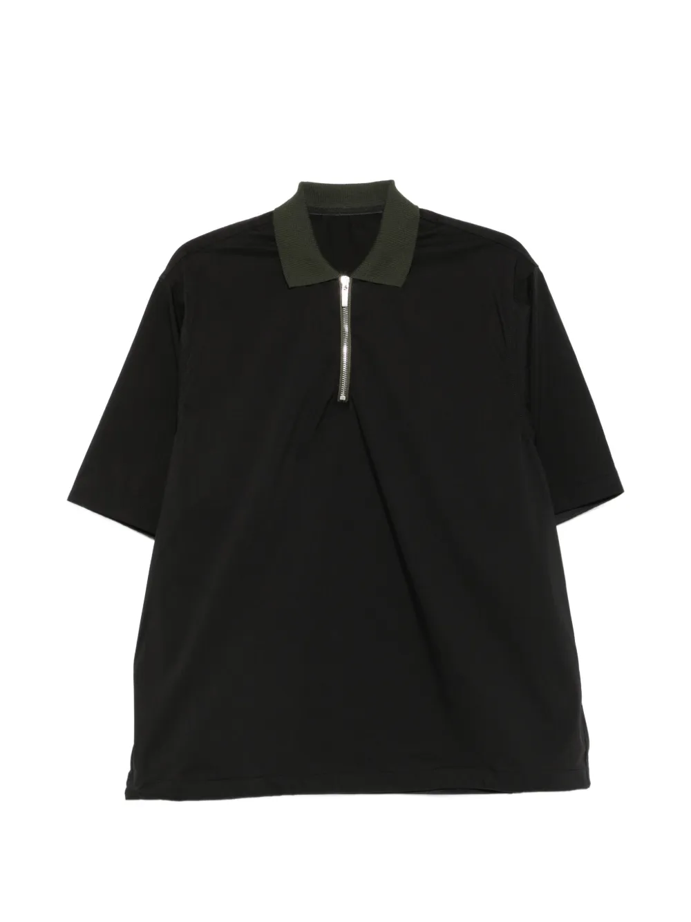 Nine In The Morning Milo zip-fastening polo shirt - Nero
