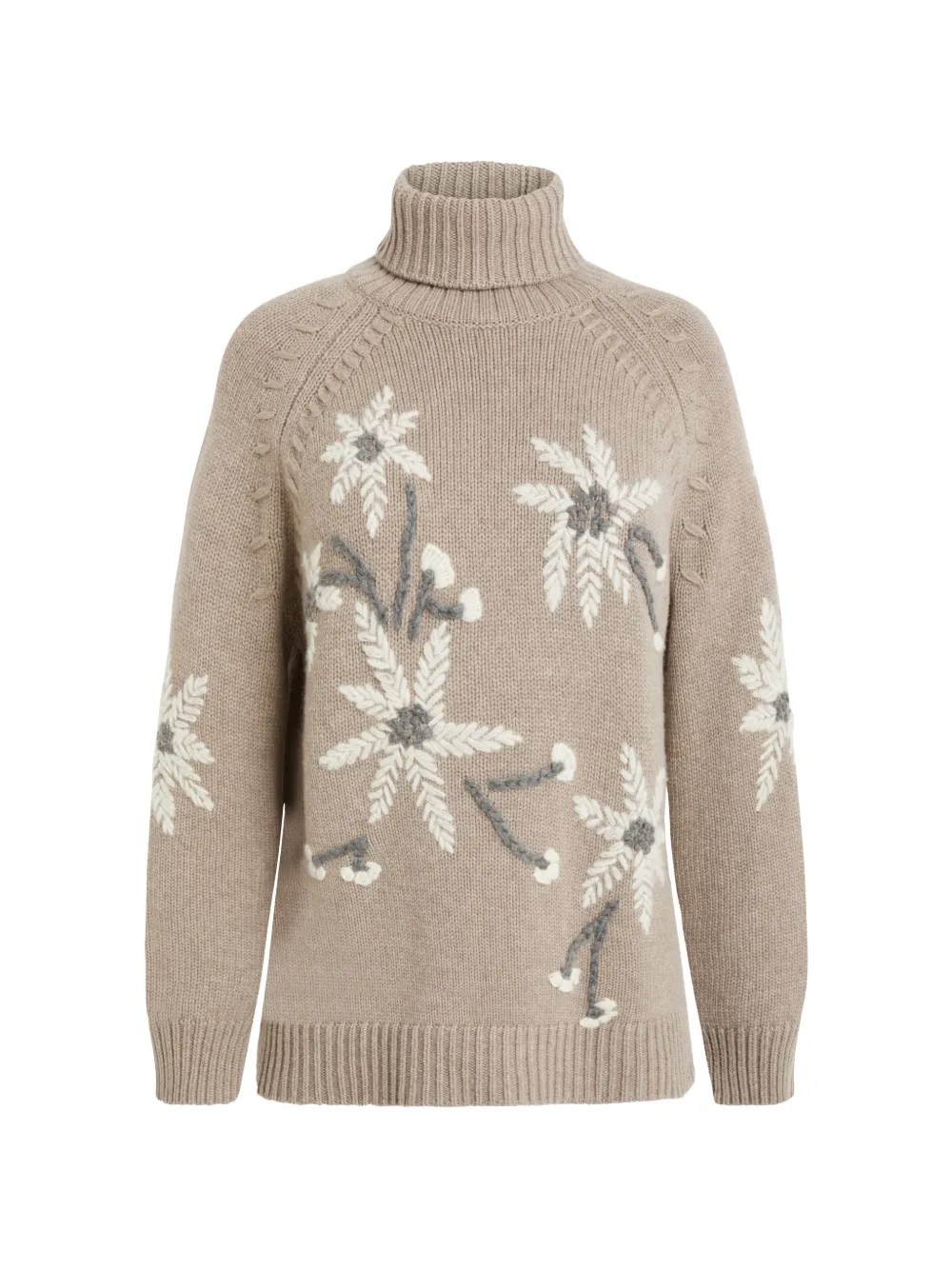 P.A.R.O.S.H. embroidered roll-neck sweater - Neutrals