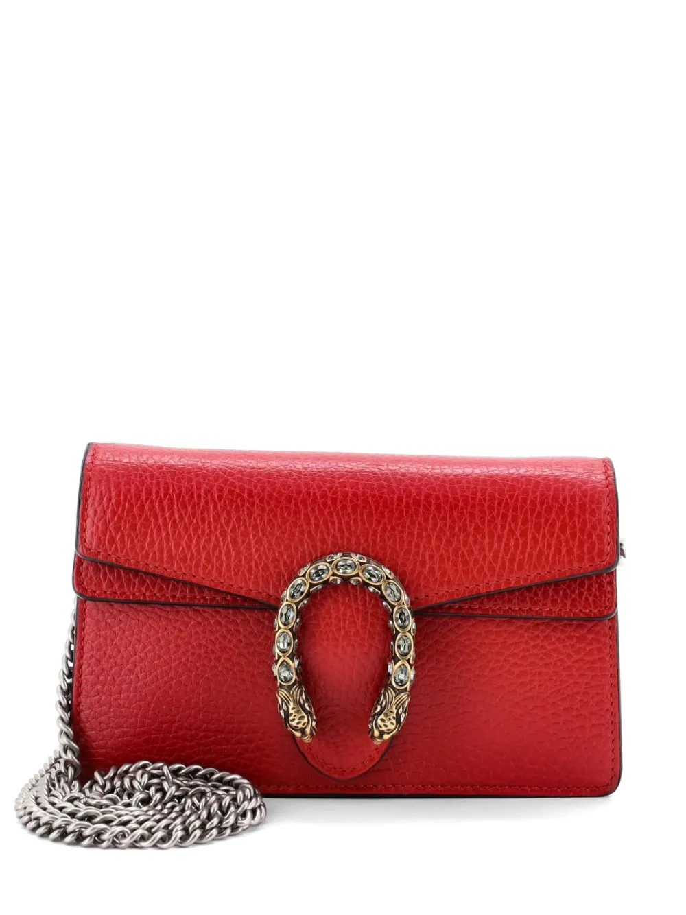 Gucci Pre-Owned Dionysus Bag Leather Super Mini clutch bag - Rosso