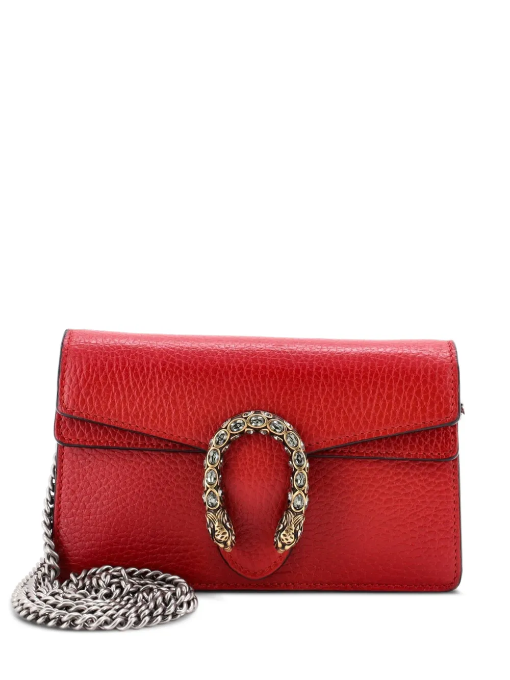 Gucci Pre-Owned Dionysus Bag Leather Super Mini clutch bag - Rosso