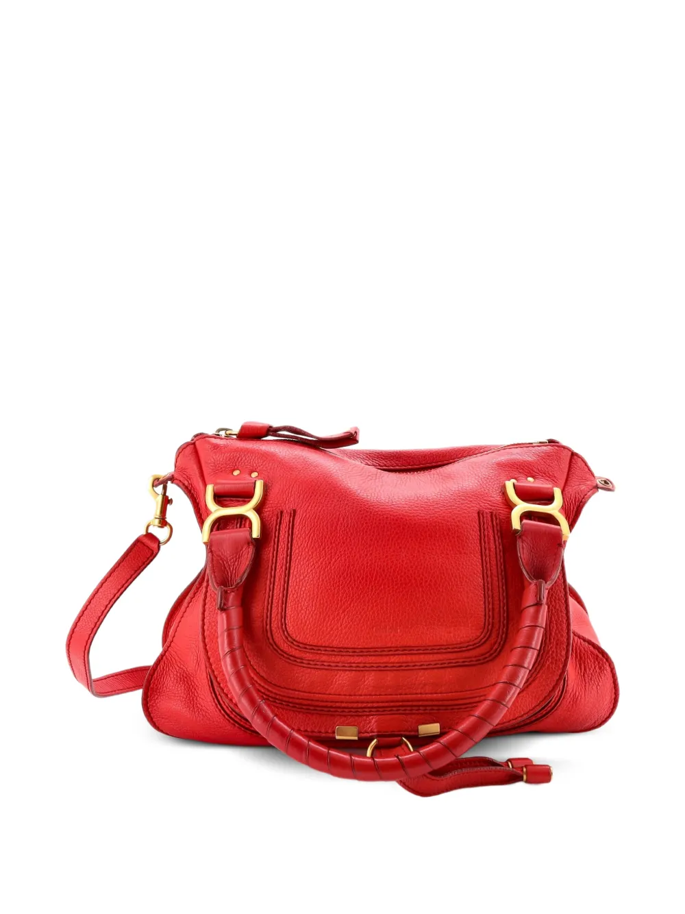 Chloé Pre-Owned Marcie Leather Medium satchel - Rosso