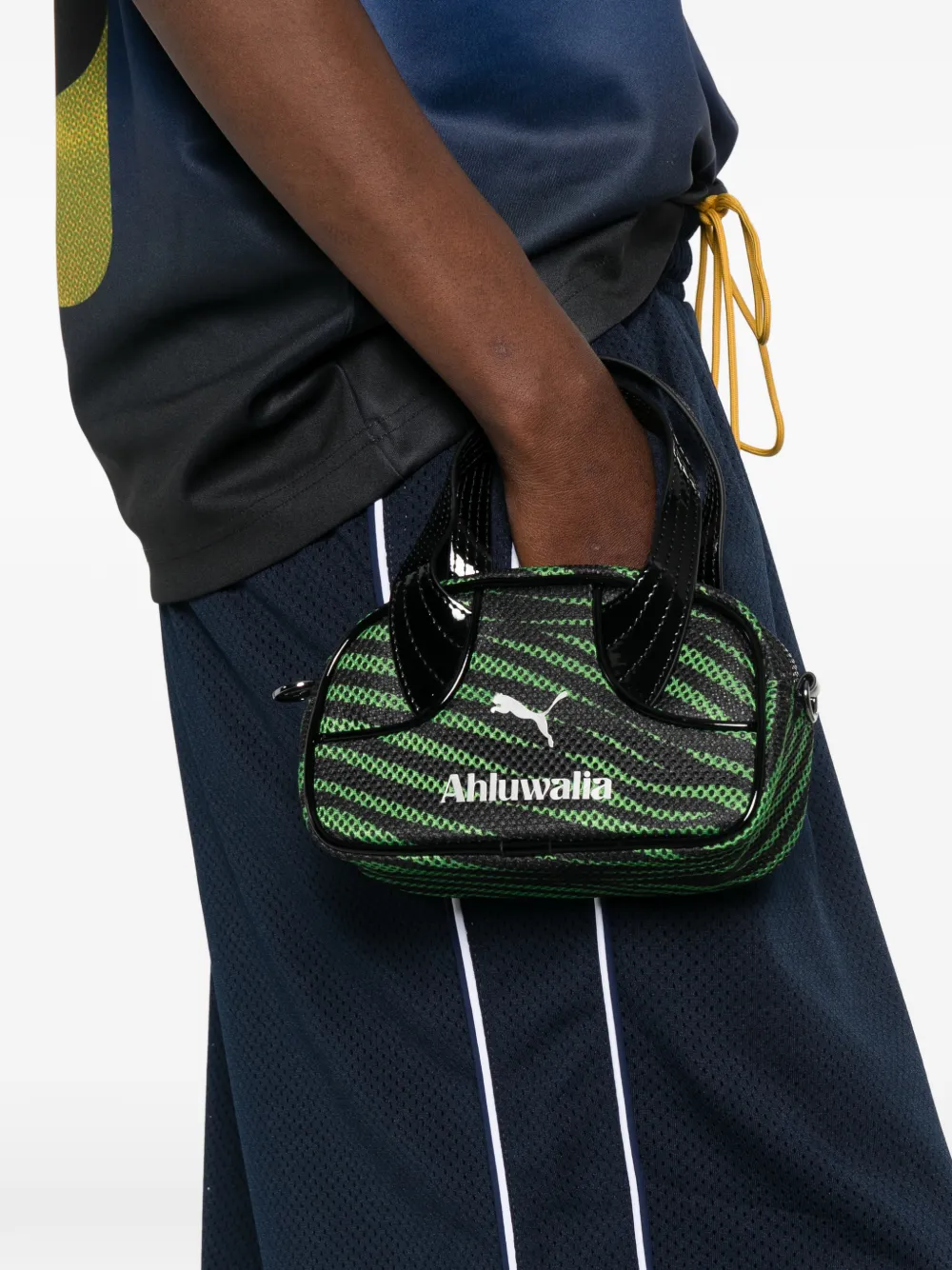PUMA x Ahluwalia mesh crossbodytas Zwart