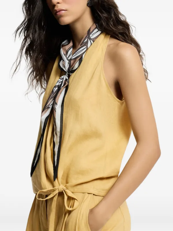 Brunello Cucinelli リネン ラップベスト | イエロー | FARFETCH JP