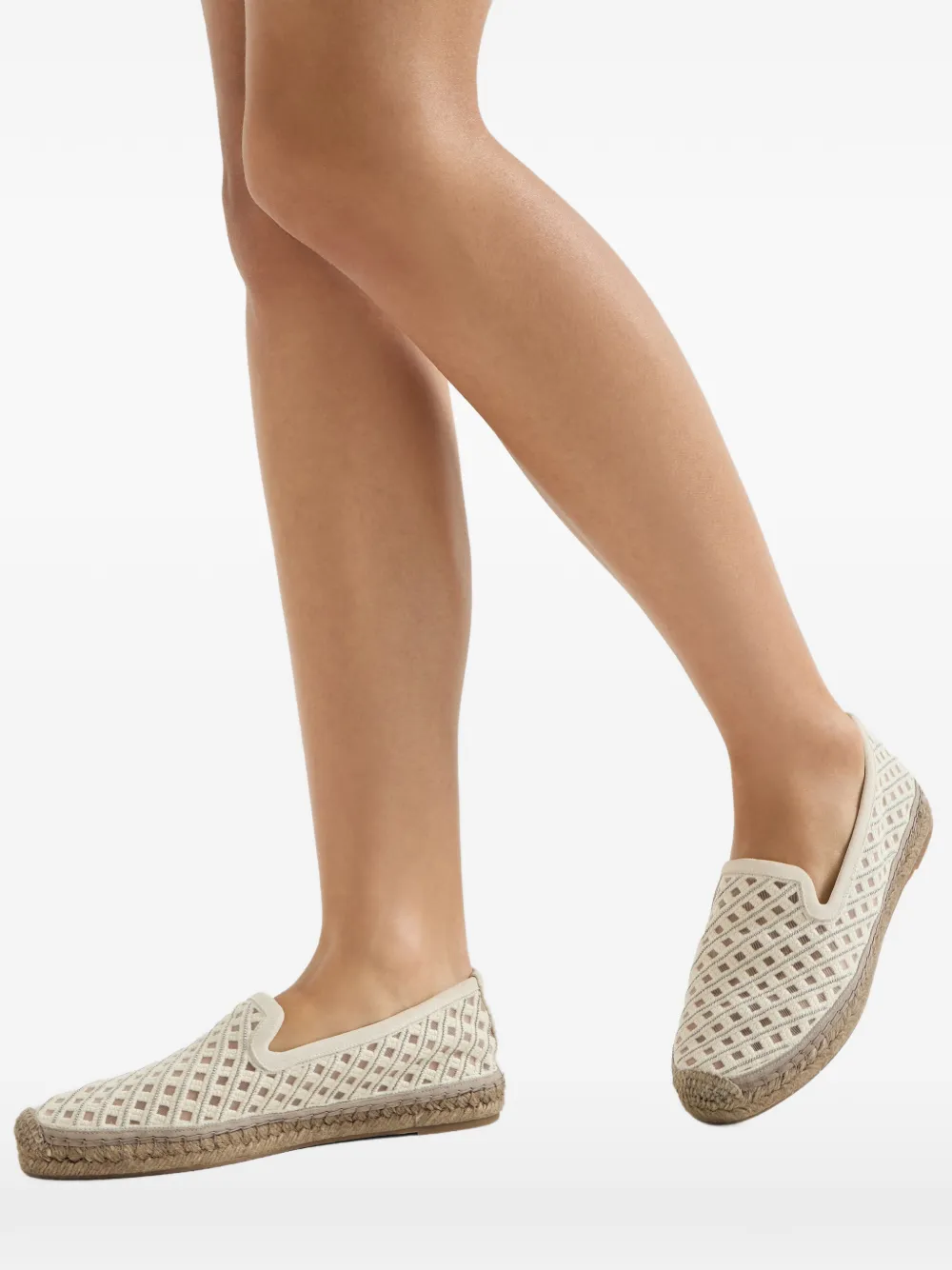 Brunello Cucinelli Espadrilles van katoen en suède Beige