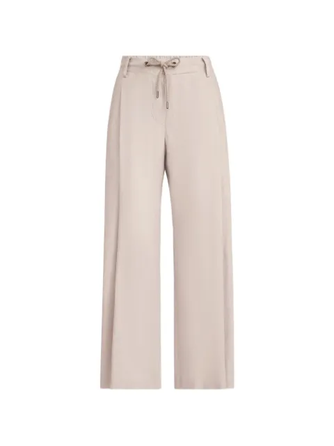 Brunello Cucinelli linen trousers with drawstring and monili