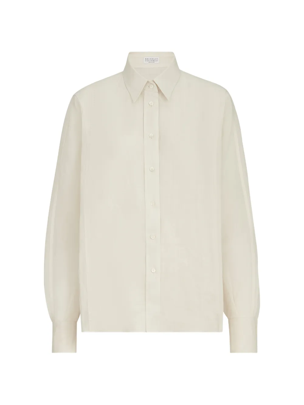 Brunello Cucinelli linen and cotton organza shirt - Bianco