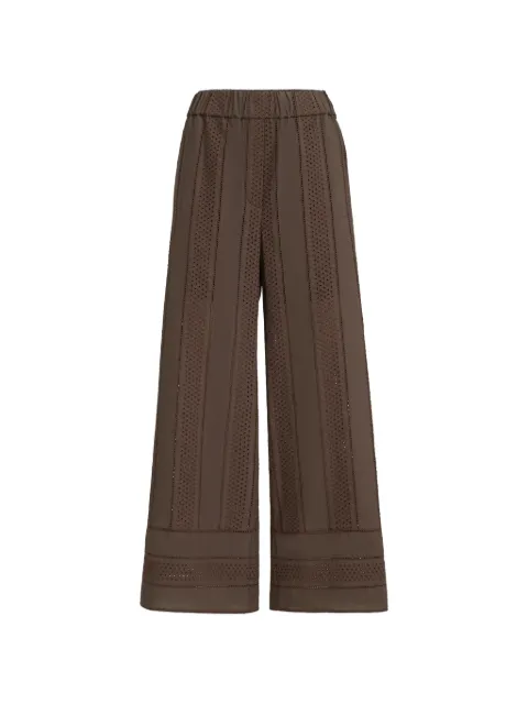Brunello Cucinelli pantalones de chándal con bordado inglés