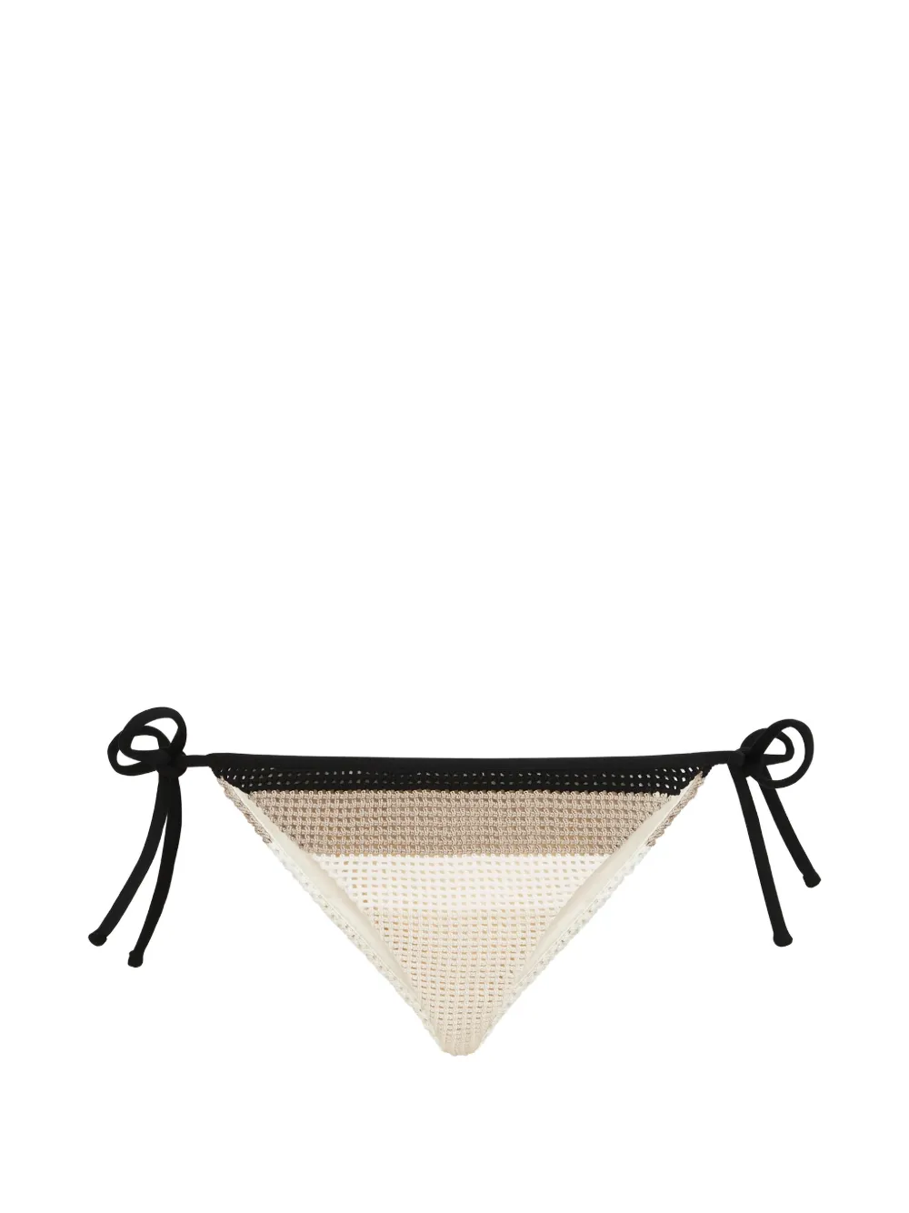 Brunello Cucinelli Baumwoll-Netzstrick-Bikini-Hose - Nude