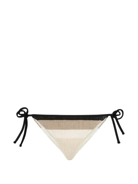 Brunello Cucinelli cotton net knit bikini bottoms