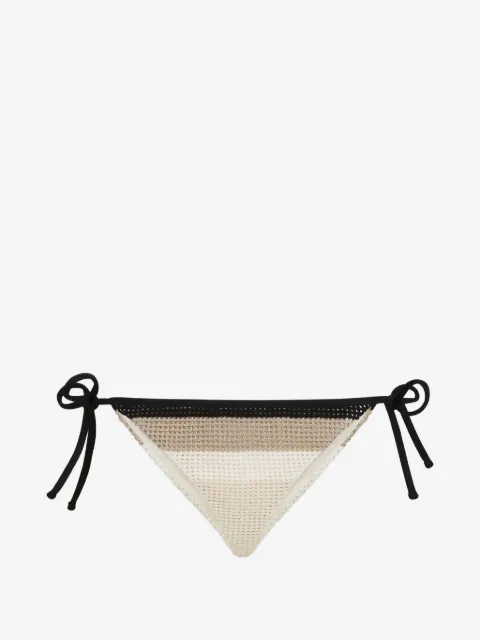 Brunello Cucinelli cotton net knit bikini bottoms