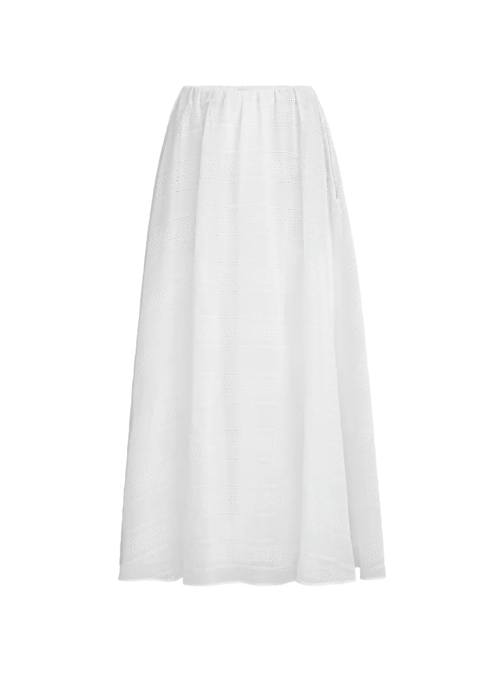 Brunello Cucinelli Broderie anglaise rok Wit