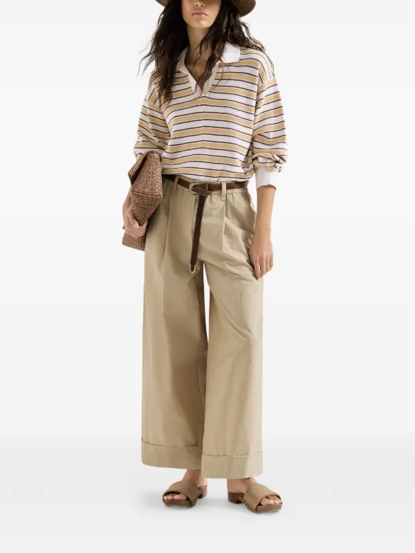 Brunello Cucinelli ストライプポロシャツ Brunello Cucinelli ストライプ ポロシャツ | ニュートラル | FARFETCH JP