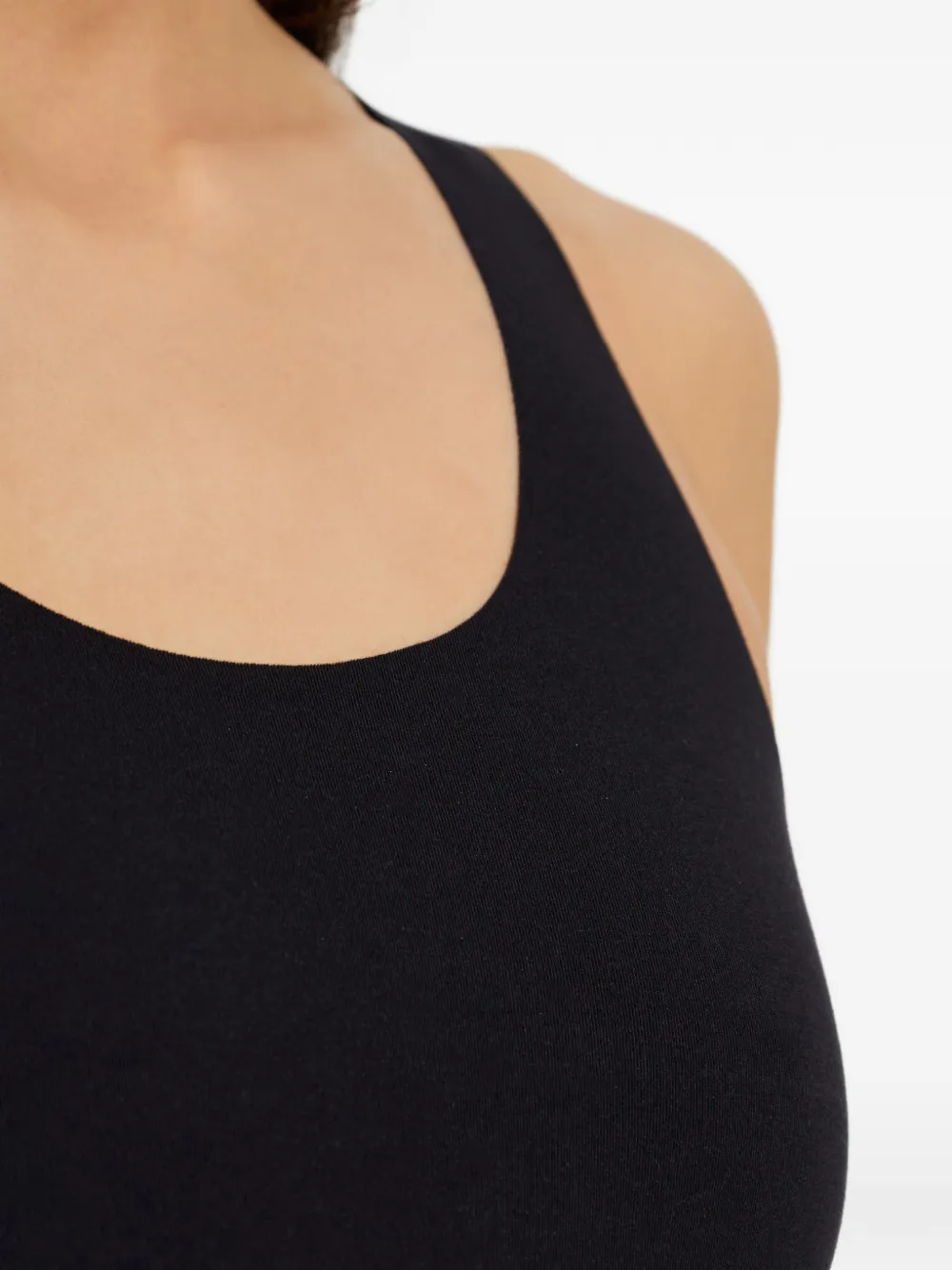 MM6 Maison Margiela Tanktop met diepe ronde hals Zwart