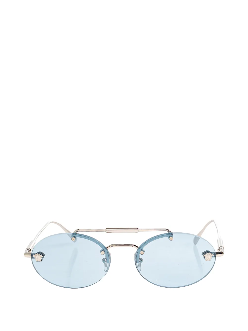 Versace Eyewear rimless double-bridge sunglasses - Blu