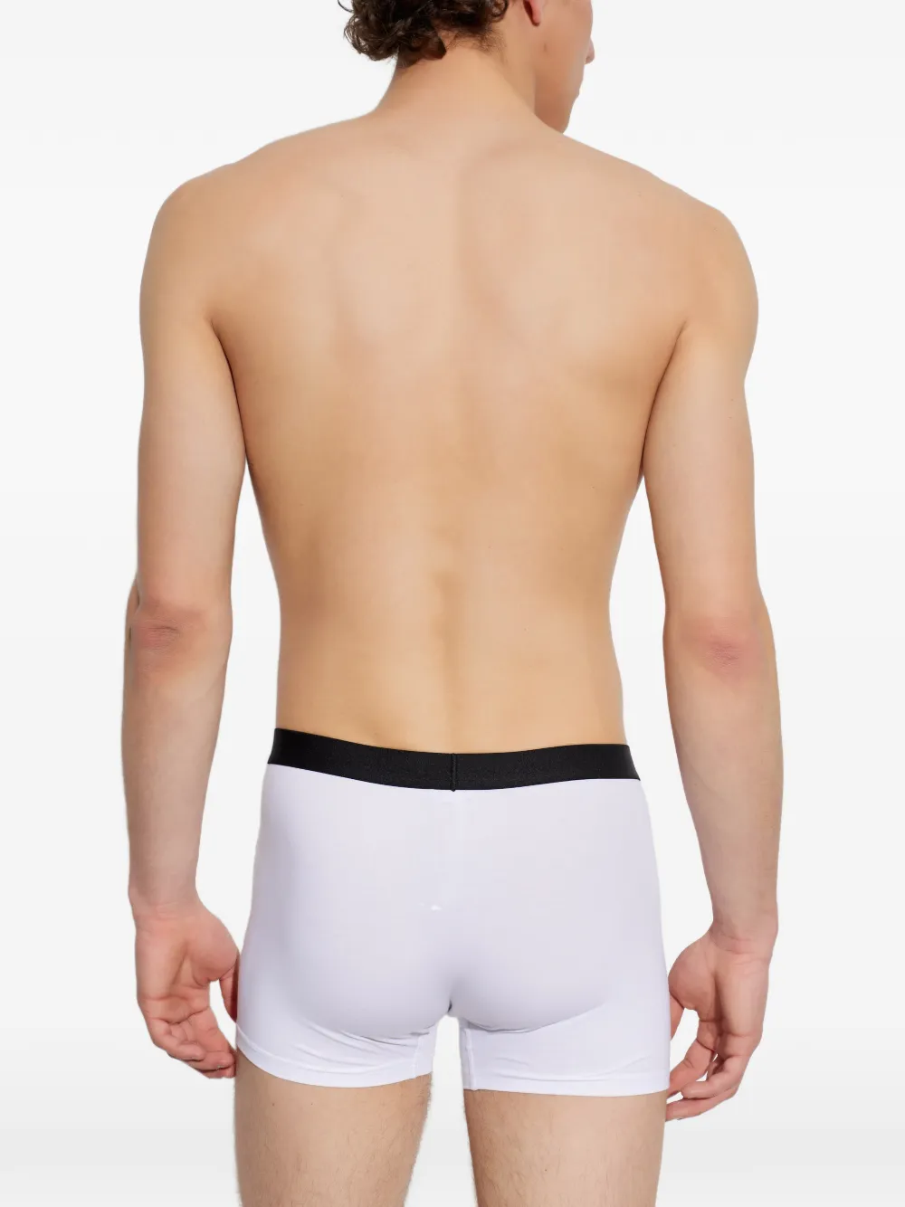  Mm6 Maison Margiela Boxer Con Banda Logo - Bianco 