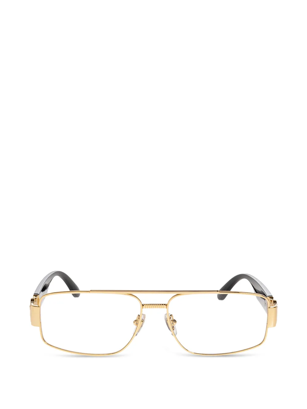 Versace Eyewear Medusa Biggie rectangle-frame glasses - Oro