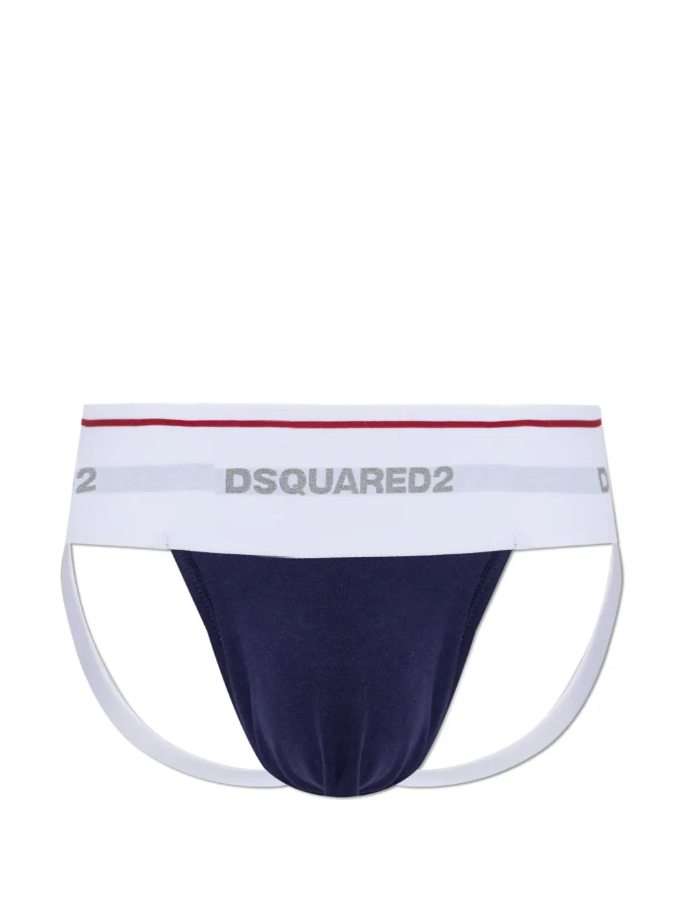 DSQUARED2 logo-waistband jockstrap briefs - Bianco