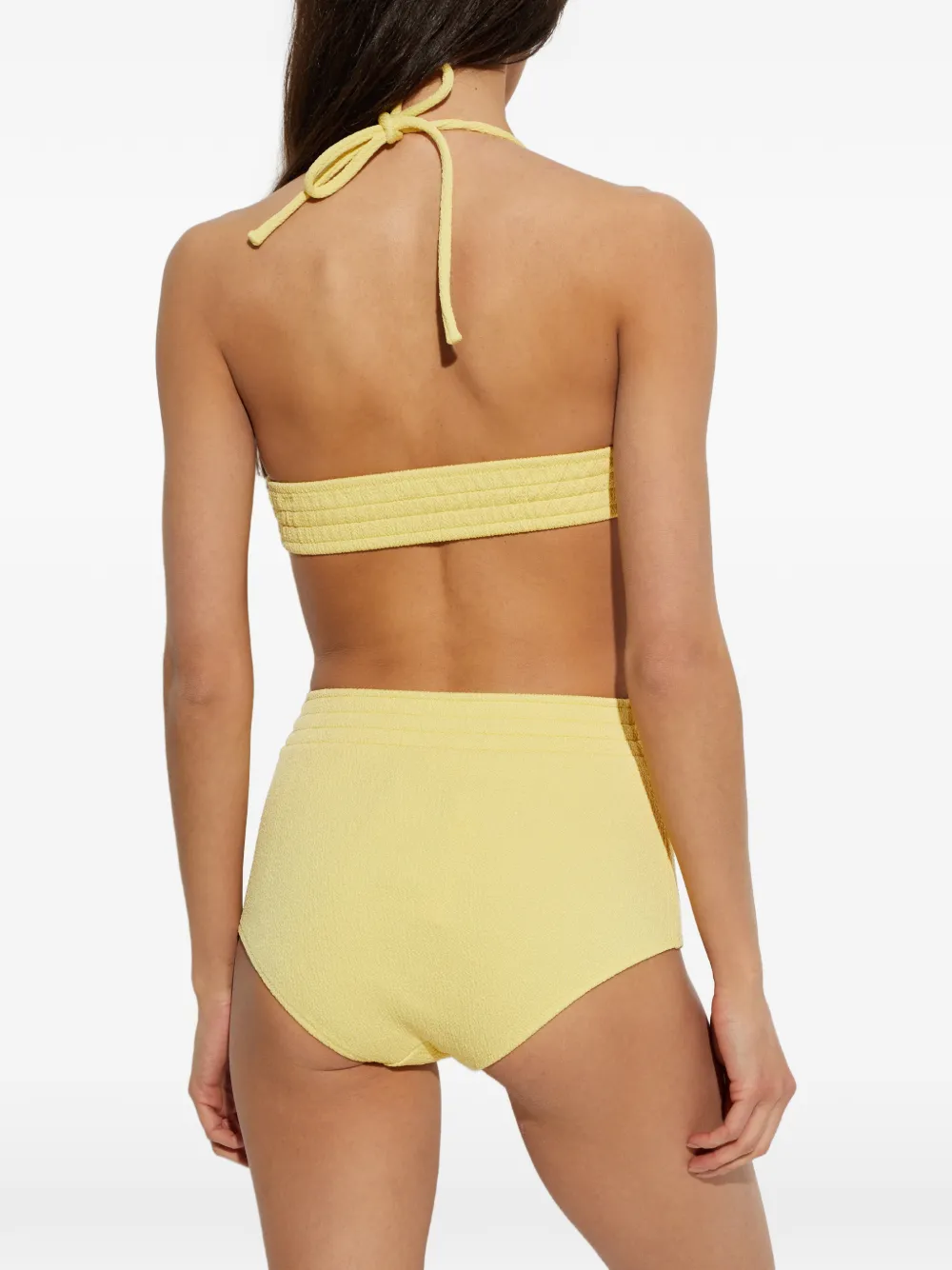 MM6 Maison Margiela Bikini met halternek en textuur Geel
