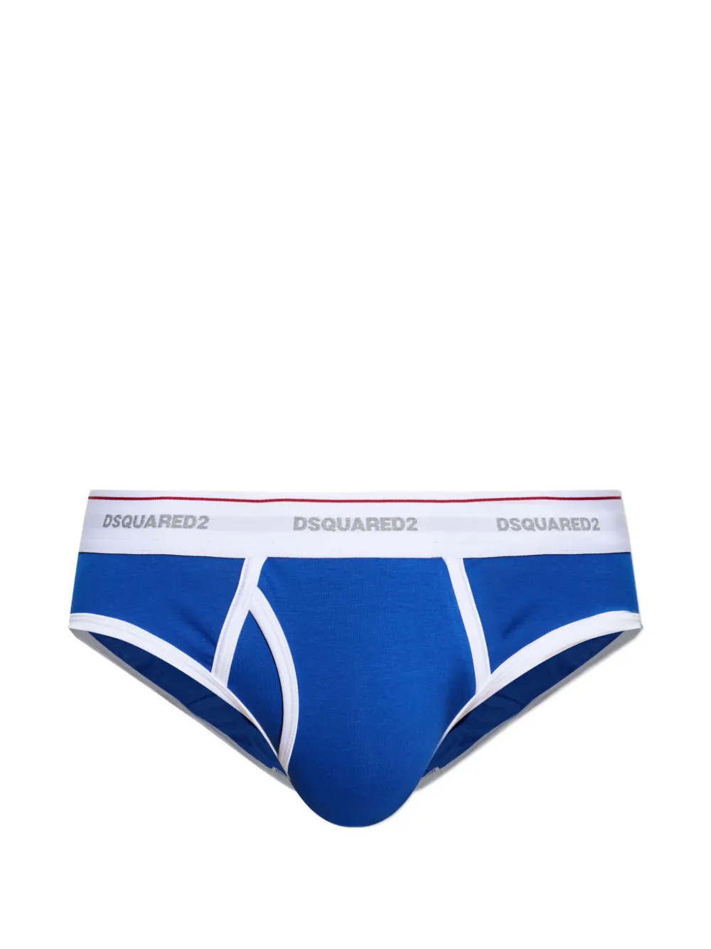 DSQUARED2 logo-waistband contrast-trim briefs - Blu
