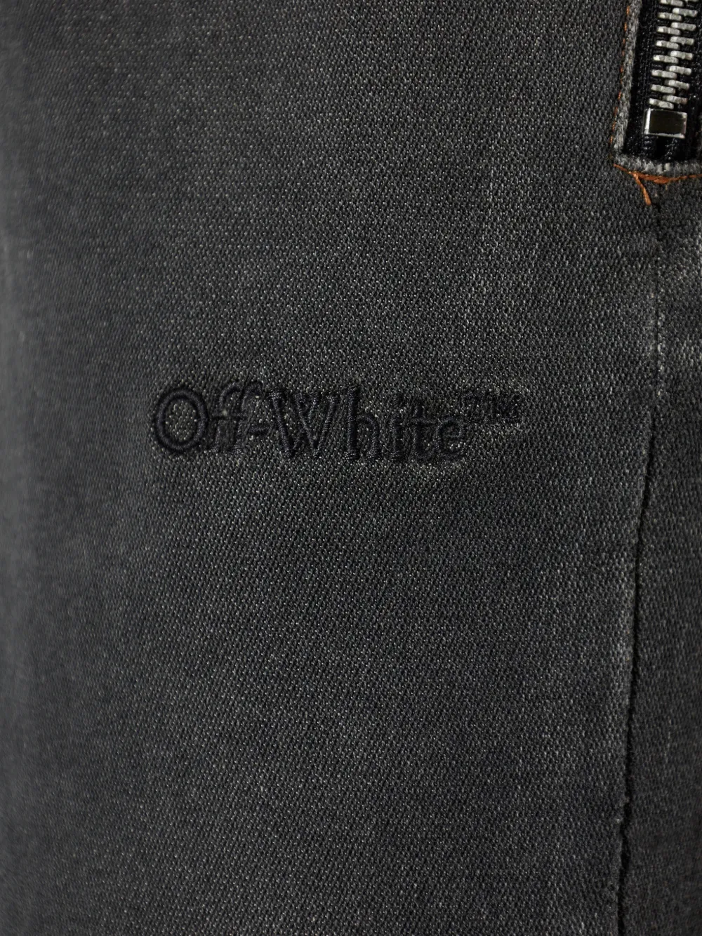 Off-White Diagonals jeans met trekkoord Zwart