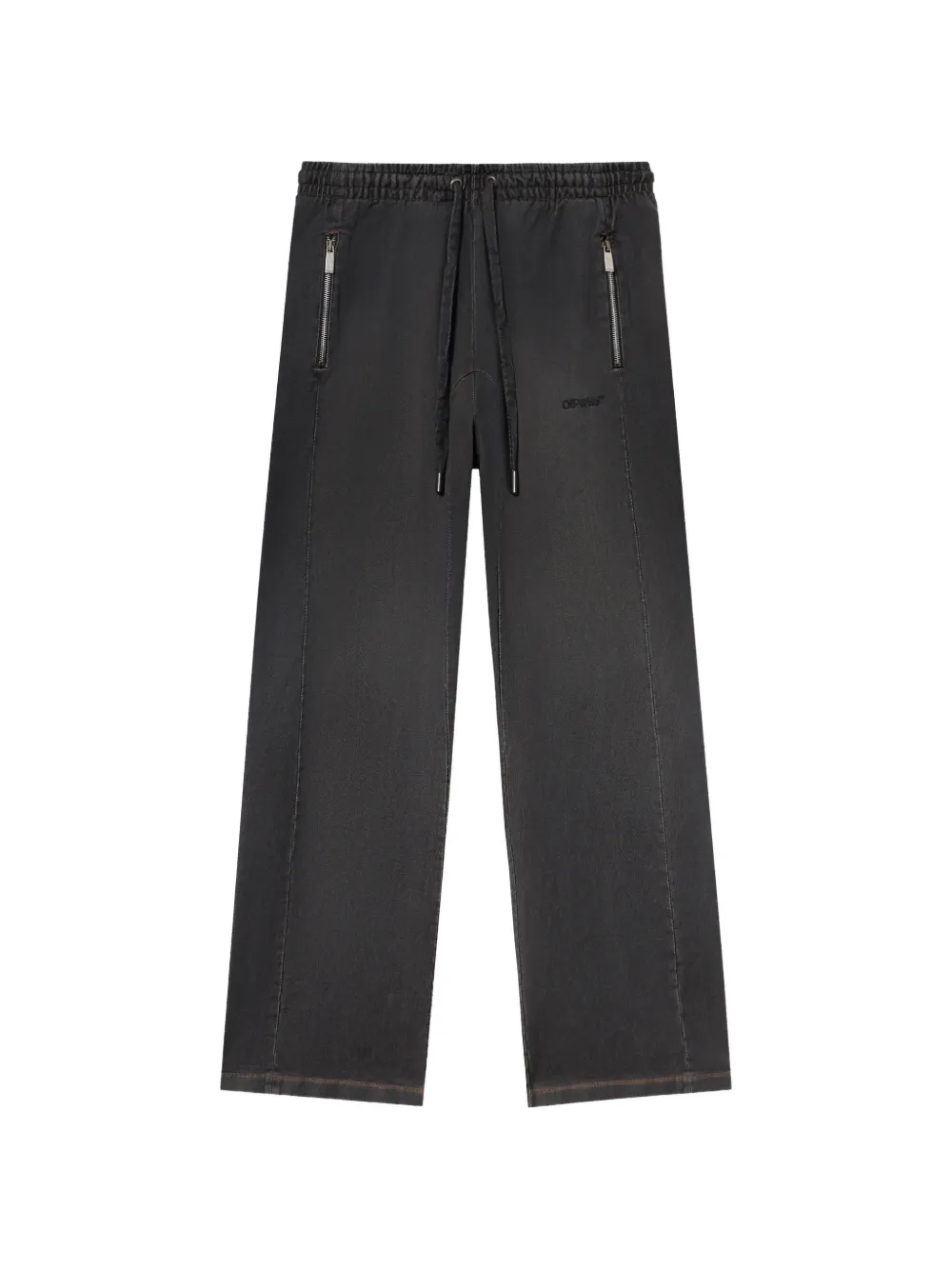 Off-White Diagonals drawstring jeans - Nero