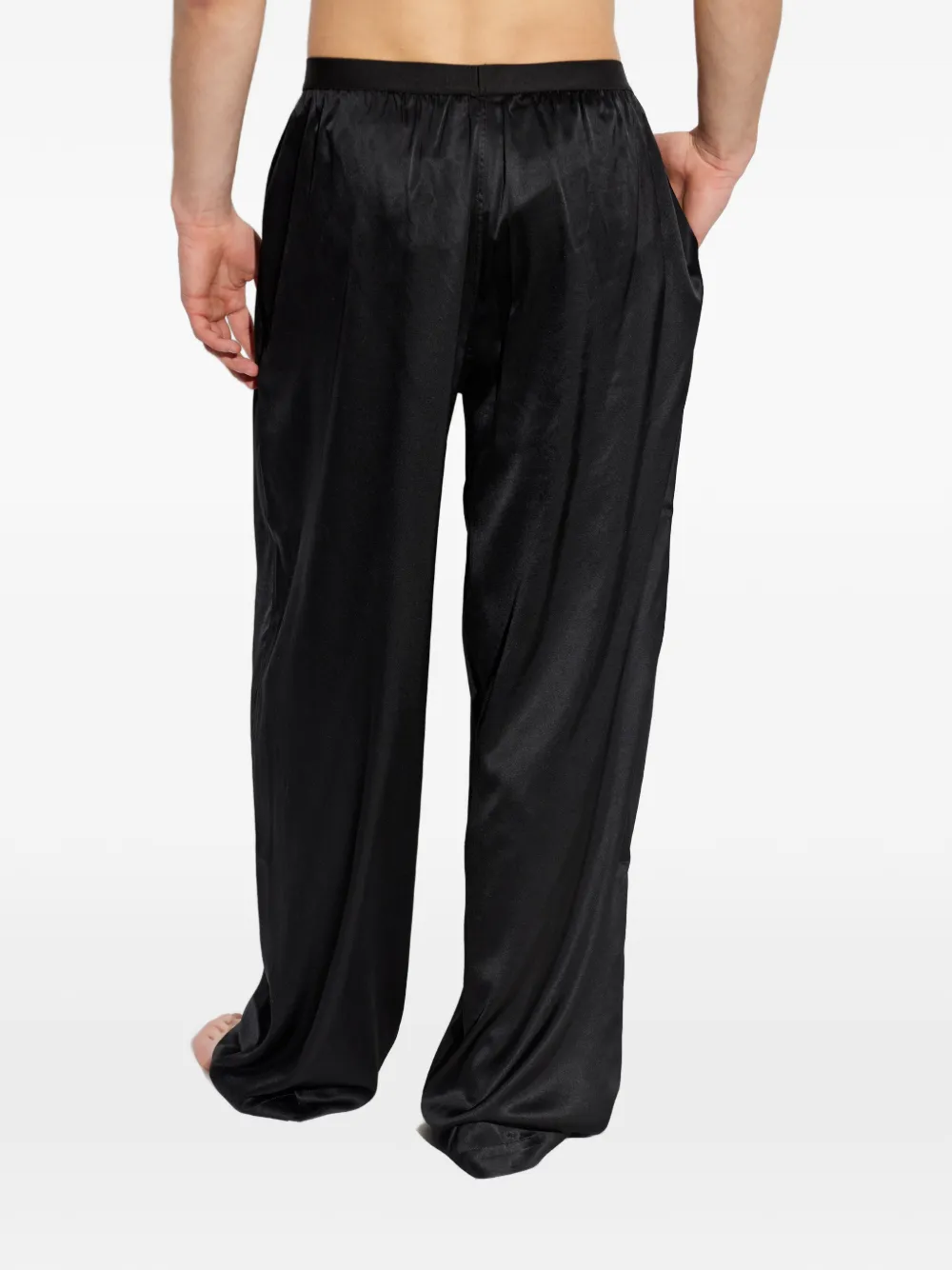 MM6 Maison Margiela Pyjamabroek met logoband Zwart