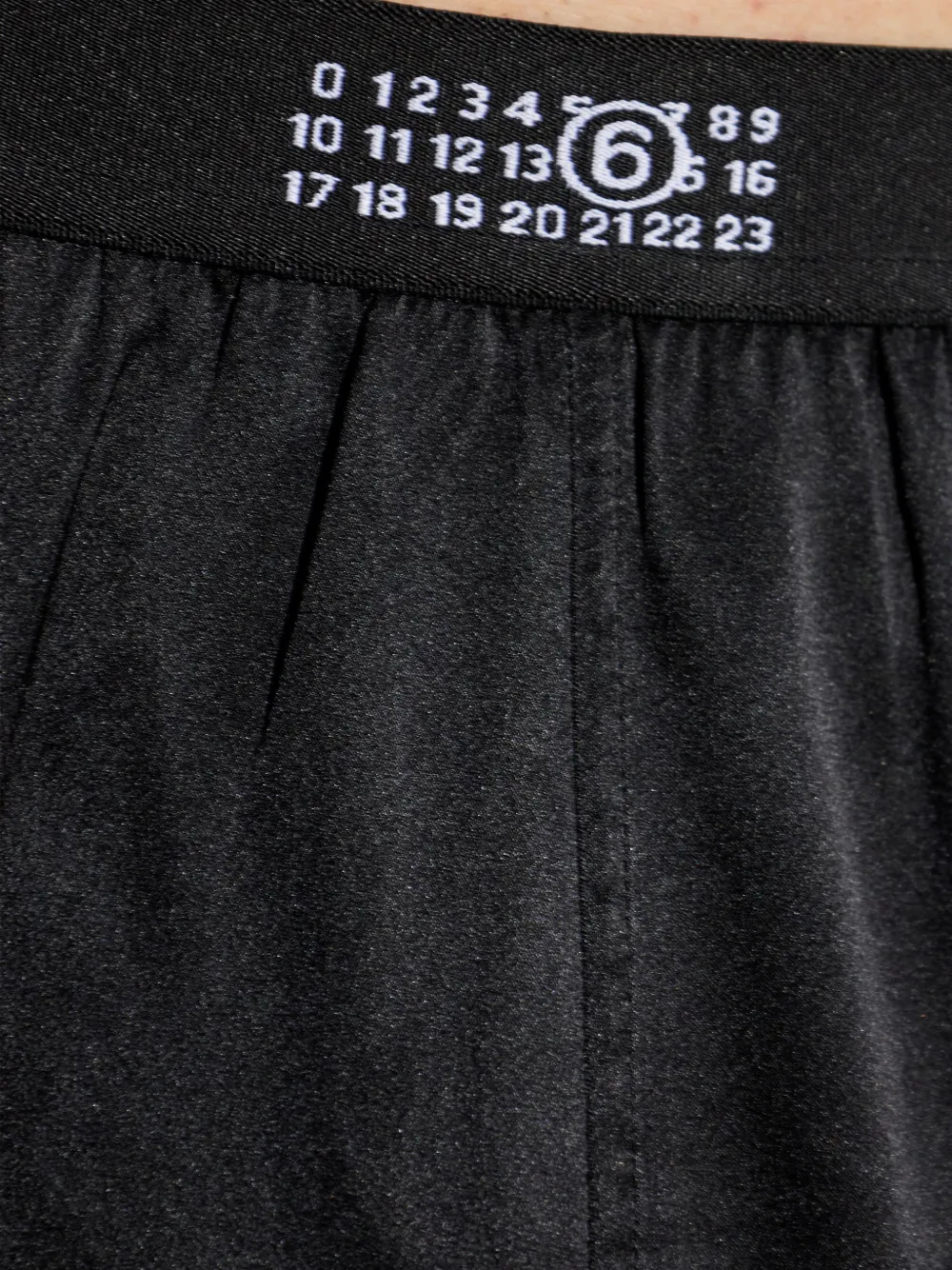 MM6 Maison Margiela Pyjamabroek met logoband Zwart