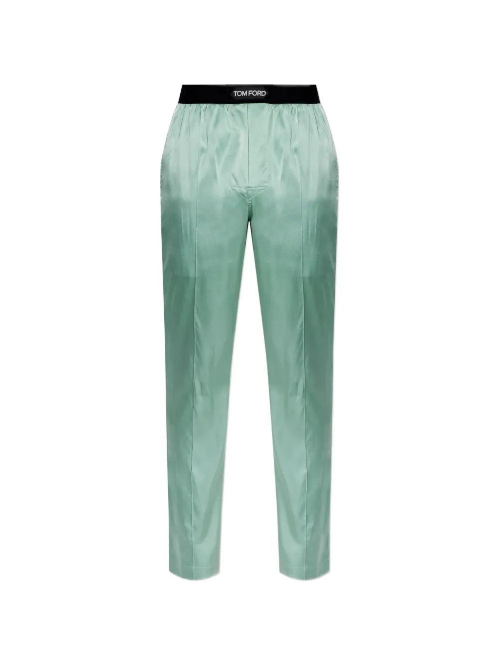 TOM FORD logo-waistband silk pajamas - Verde