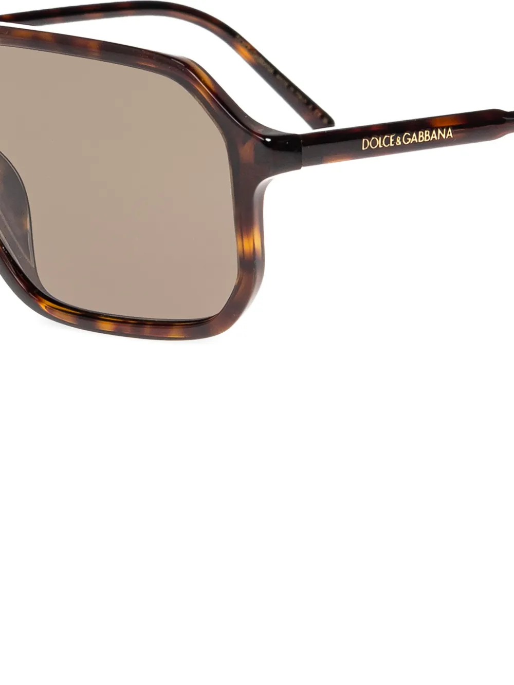 Dolce & Gabbana Eyewear Zonnebril met geometrisch montuur Bruin