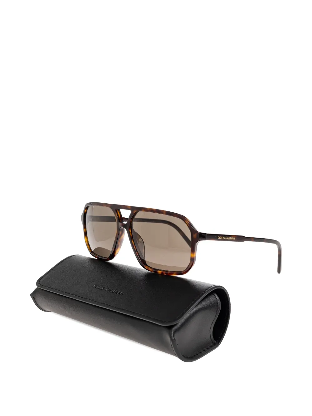 Dolce & Gabbana Eyewear Zonnebril met geometrisch montuur Bruin