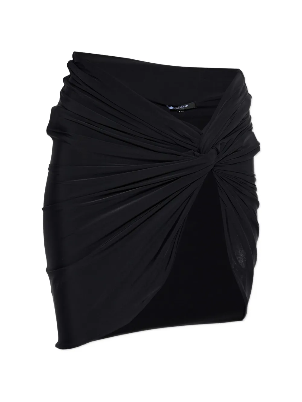 Balmain knot-detail draped mini skirt - Schwarz
