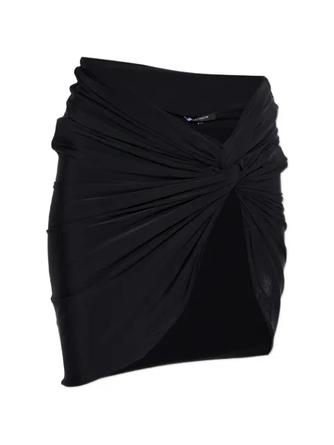 Balmain knot-detail draped mini skirt