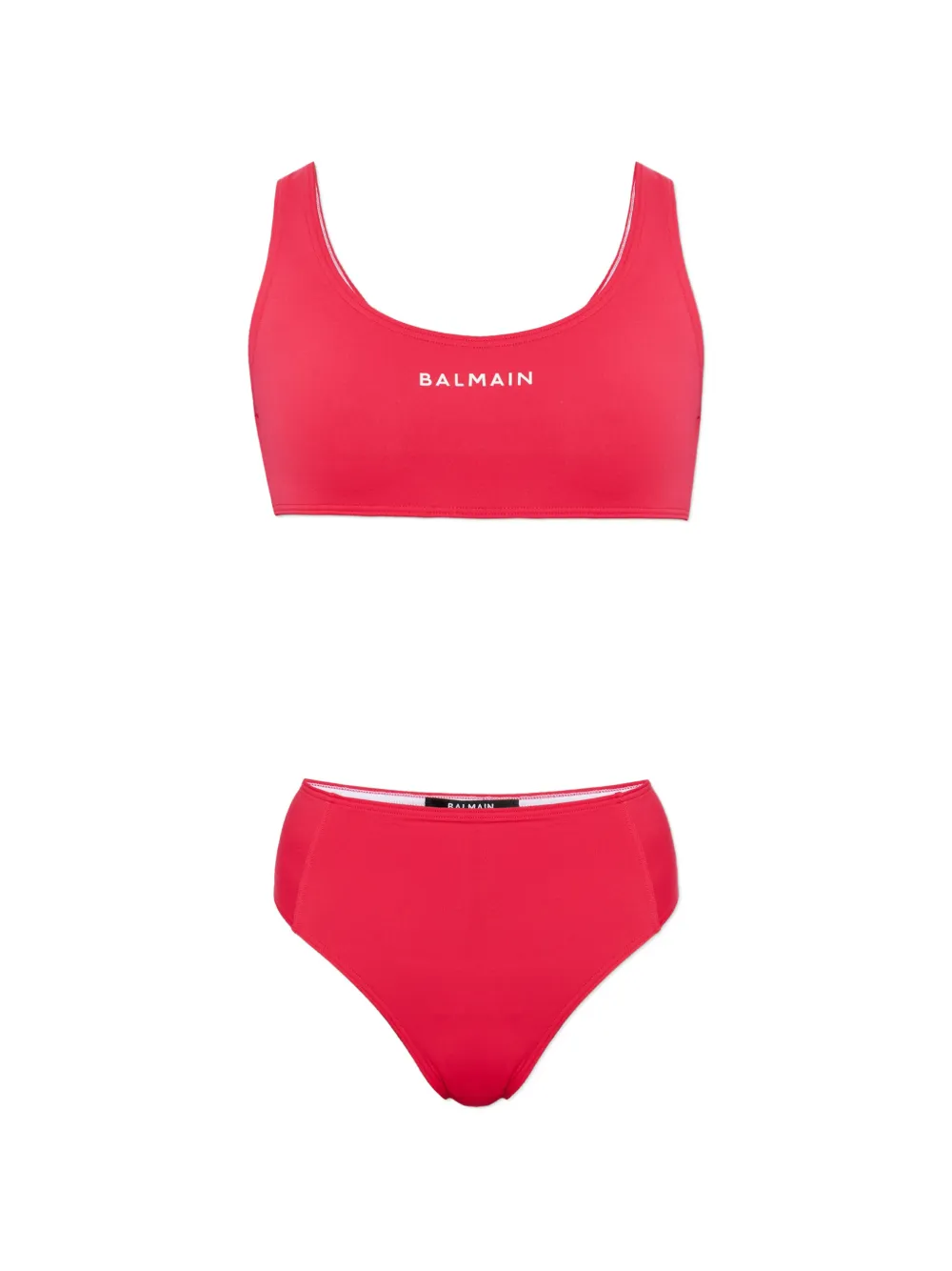Balmain logo-print bikini - Rosa