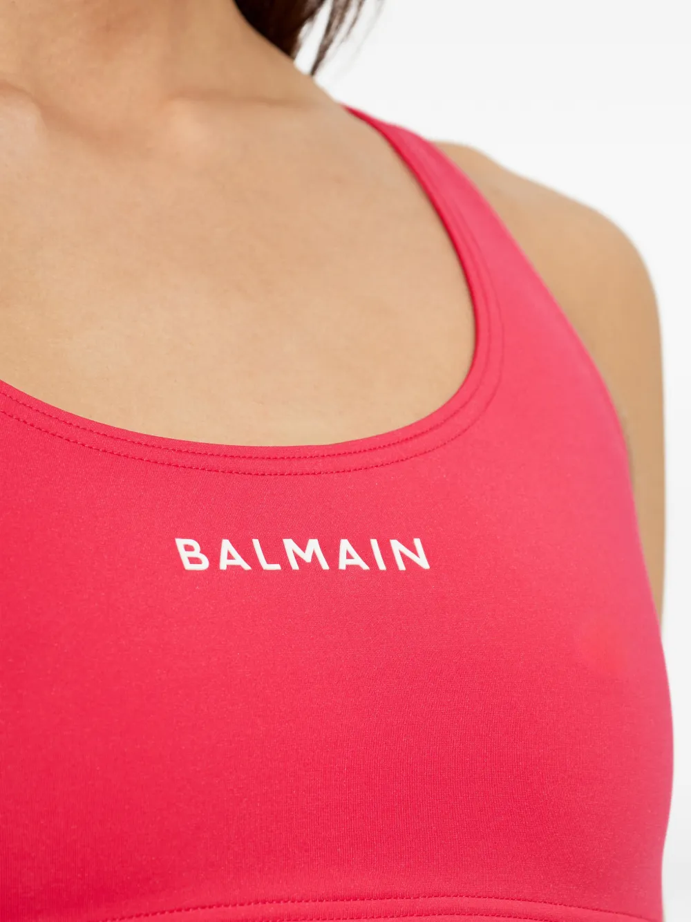  Balmain Bikini Con Logo Estampado - Rosa 