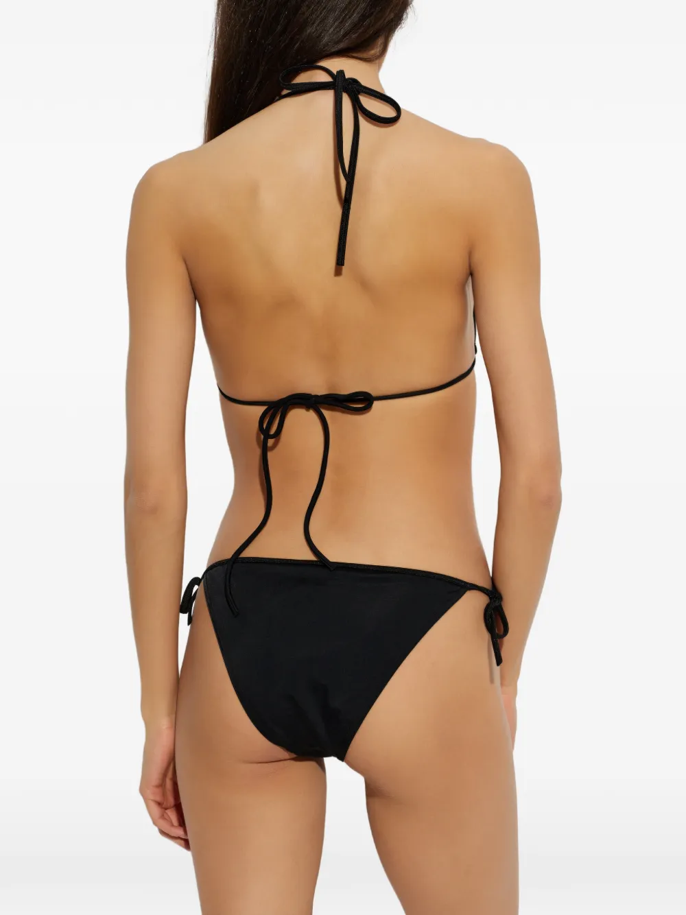  Balmain Bikini Con Top Triangular - Negro 