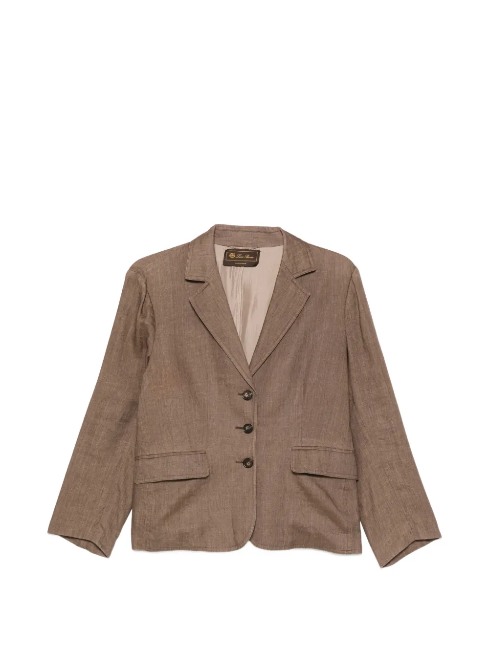 Loro Piana Pre-Owned 2010s notched-lapel single-breasted jacket - Marrone