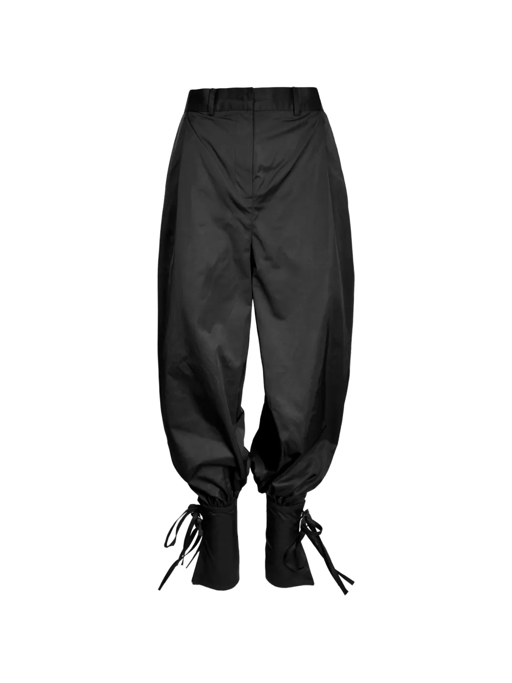 Ioana Ciolacu balloon-leg tie-fastening trousers - Nero