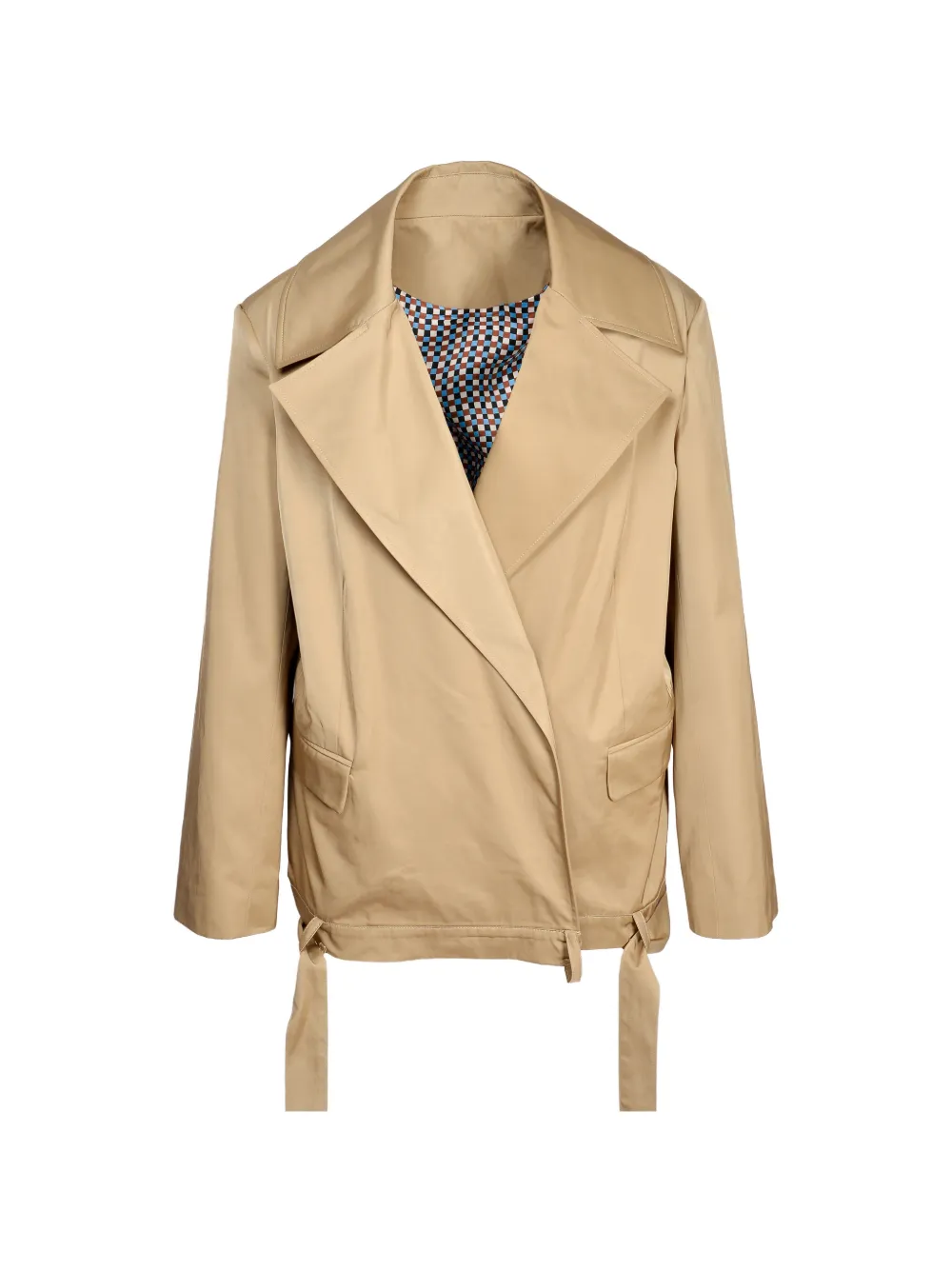 Ioana Ciolacu pocket belted jacket - Toni neutri